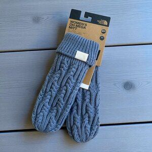 THE NORTH FACE Oh Mega Mitt Folk Blue Knit Winter Mittens Size XS/S NEW NWT